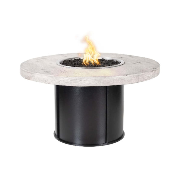 Fresno Round Wood Grain Fire Pit Table | The Outdoor Plus
