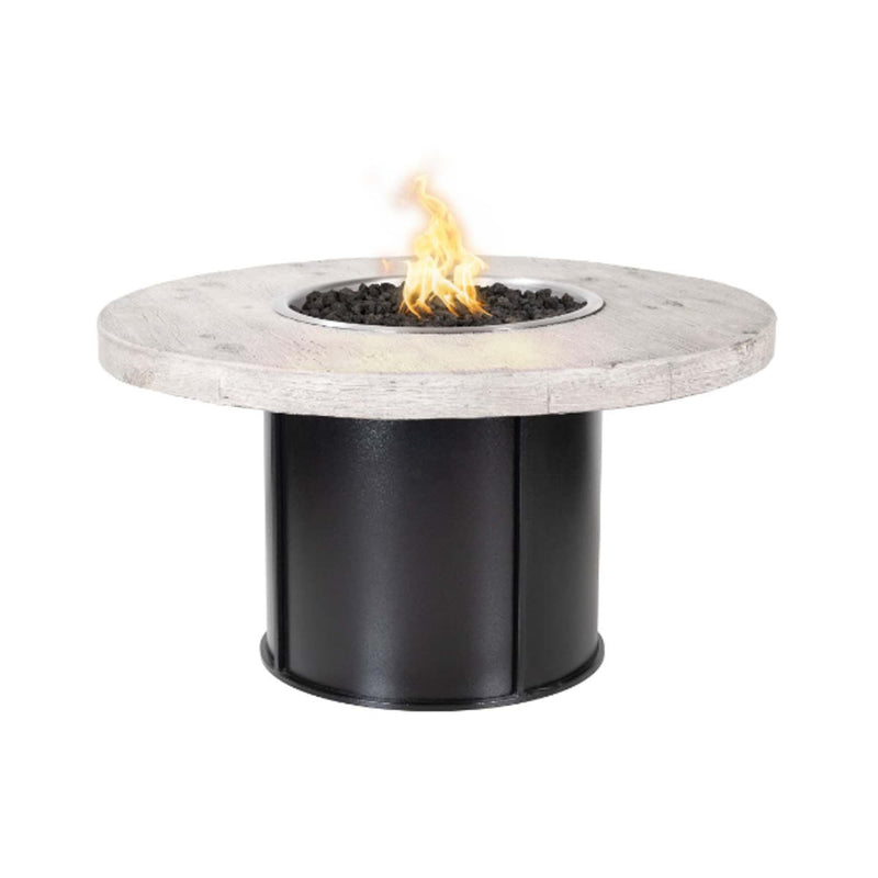 Fresno Round Wood Grain Fire Pit Table | The Outdoor Plus