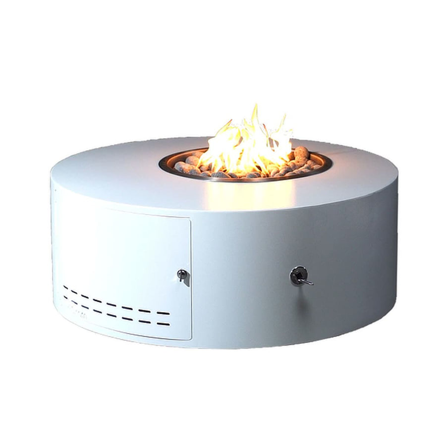 Isla Low Profile Round Powder Coat Steel Fire Pit Table
