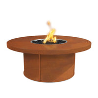 Mabel Corten Round Corten Steel Fire Pit Table | The Outdoor Plus