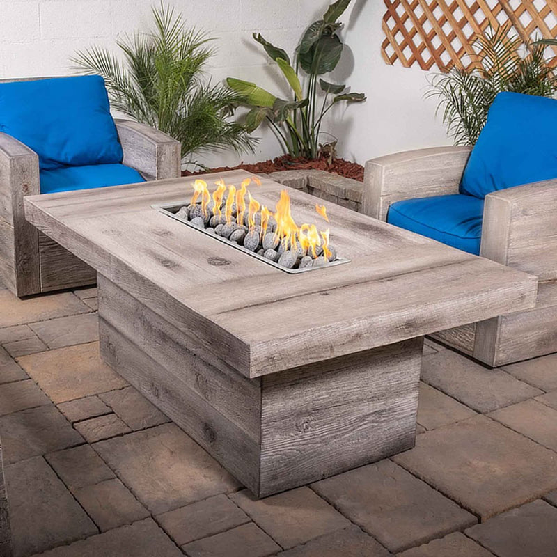 The Grove Rectangle Concrete Fire Pit Table | The Outdoor Plus — view 2