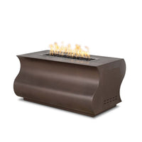 Tidal Rectangle Powder Coat Steel Fire Pit Table | The Outdoor Plus