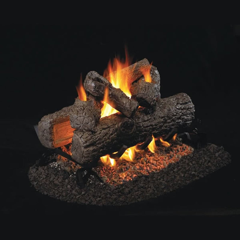 Golden Oak See-Through Ventless Gas Logs | Real Fyre