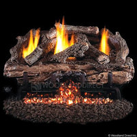 18" Peterson Charred Aged Split Outdoor Ventless Gas Logs | Real Fyre