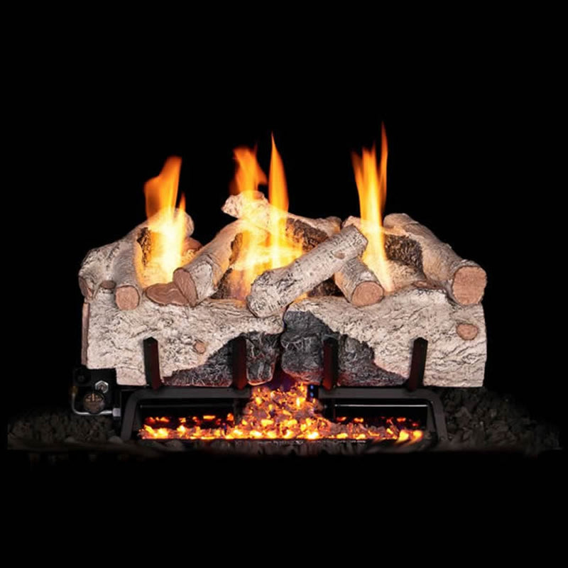 16" Peterson Charred Alpine Birch Outdoor Ventless Gas Logs | Real Fyre
