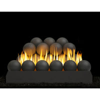 18" Peterson Epic Black Fireball Ventless Gas Logs | Real Fyre