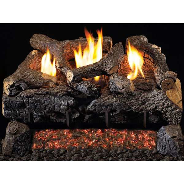 30" Peterson Evening Fyre Charred Ventless Gas Logs | Real Fyre