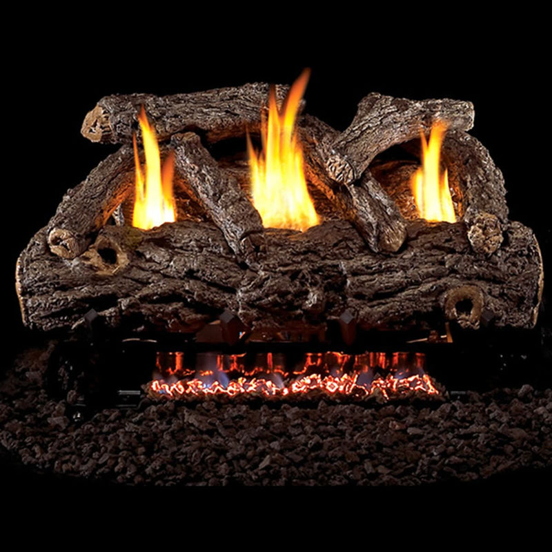 20" Peterson Golden Oak Designer Refractory Ventless Gas Logs | Real Fyre