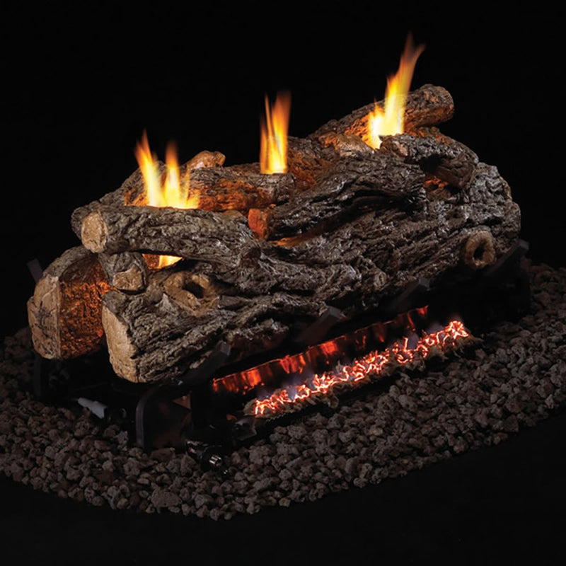 Peterson Golden Oak Designer 24" See-Through Ventless Gas Logs | RF