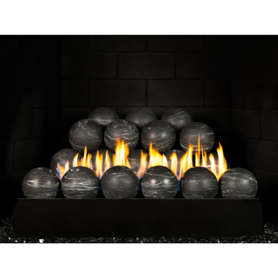 Peterson Nero Marquina Fireball Ventless Gas Logs