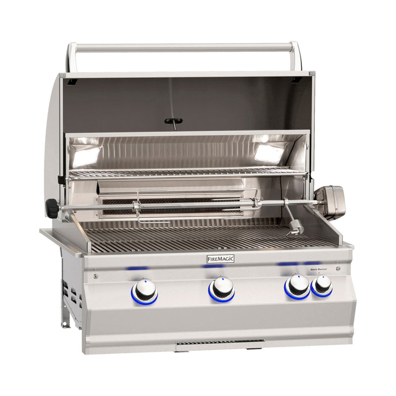Fire Magic Aurora A660i 30" Built-In Gas Grill with Rotisserie & Analog Thermometer