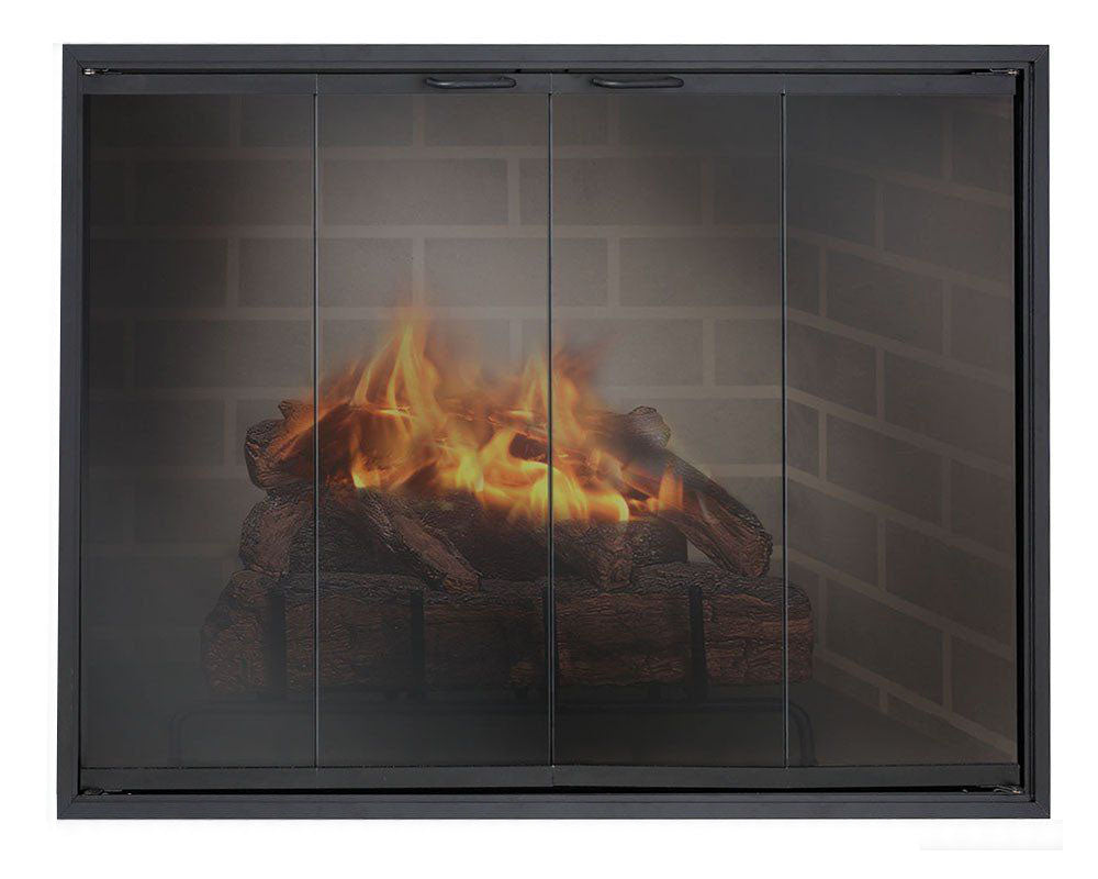 Stiletto Cutback - Minimalist Fireplace Glass Doors