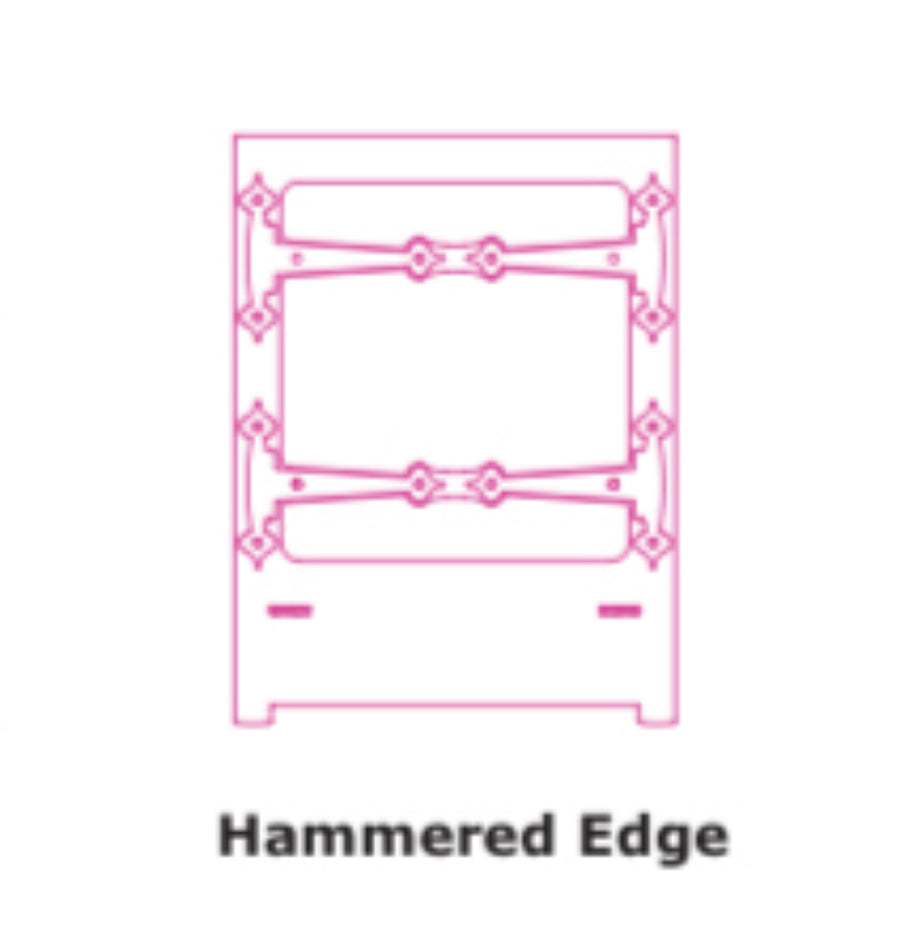 Hammered Edge Logs Basket / Rustic Copper Finish
