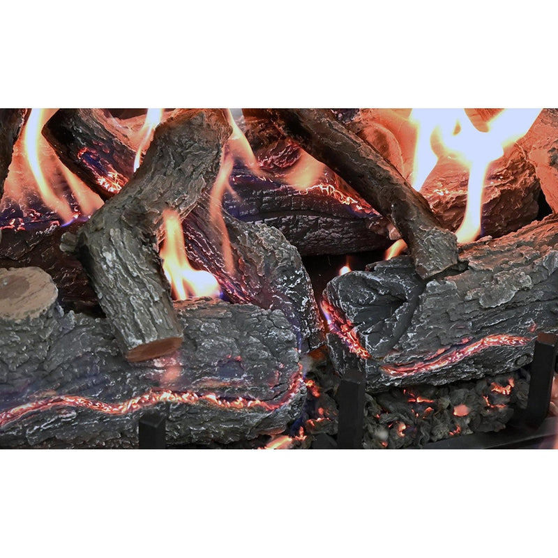 Grand Canyon 30" Lava Front View Vented Gas Burner — GlowFire, Natural Gas, Variable Electronic Ignition