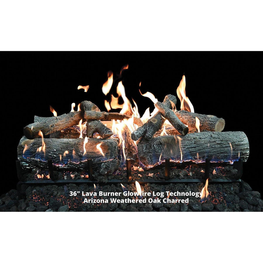 Grand Canyon 36" Lava Front-View Burner with GlowFire Logs