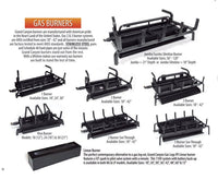 Grand Canyon 36" Assembled See-Through 3-Burner Gas Burner System — Propane, Millivolt with Remote & Rock Kit