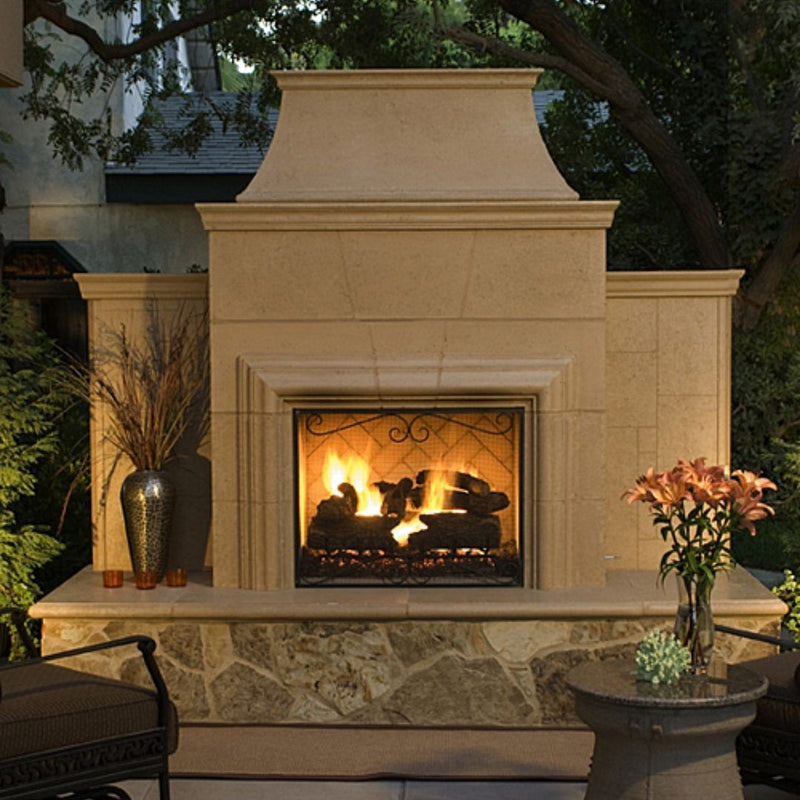 American Fyre Designs Grand Cordova 110" Vented Outdoor Gas Fireplace