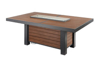 Kenwood and Brooks Linear Dining-Height Gas Fire Pit Table — manufacturer product photograph 3; selected configuration shown