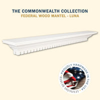 Lexington Hearth Federal wood mantel in Luna (White)