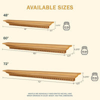 Federal wood mantel — manufacturer size diagram