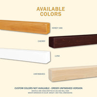 Horizon wood mantel — manufacturer finish reference chart (other finishes shown)