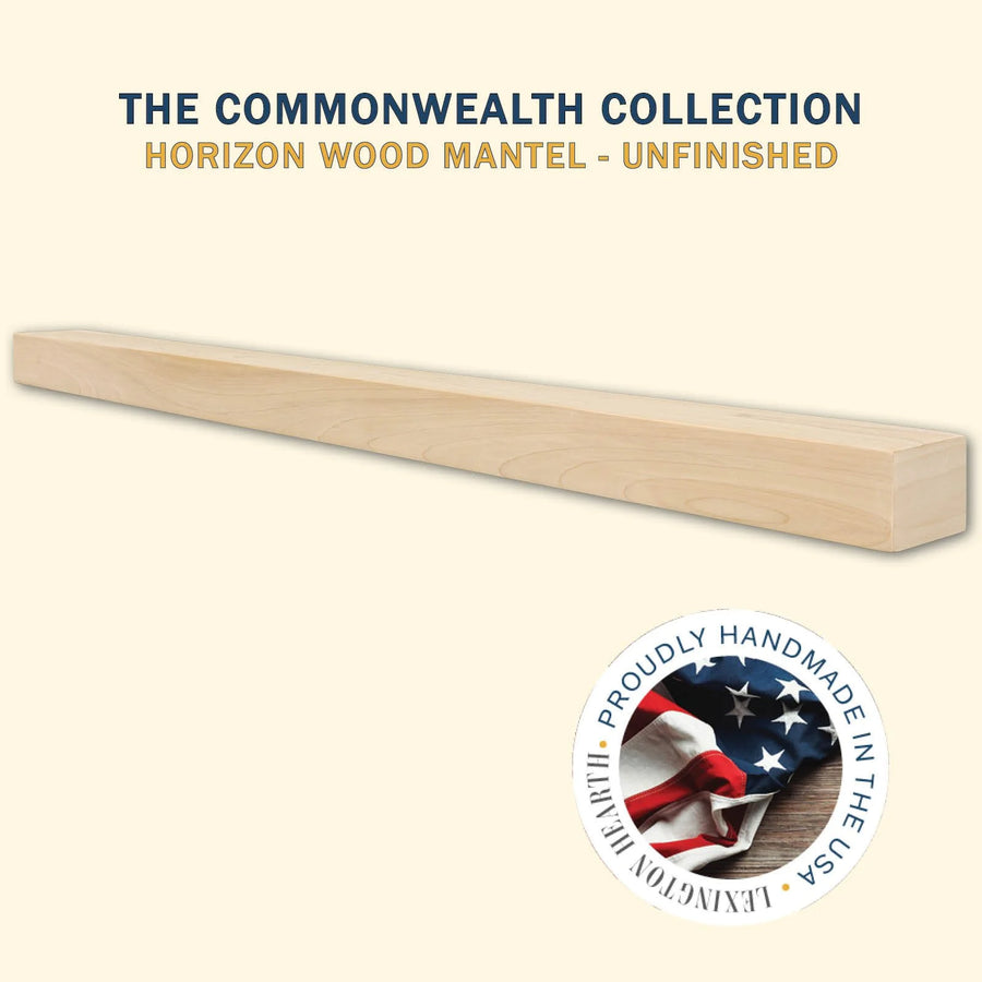 Horizon Wood Mantel Shelf Kit — Unfinished