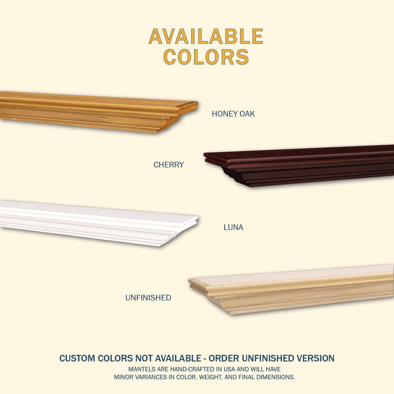 Pendleton Wood Mantel Shelf Kit Unfinished