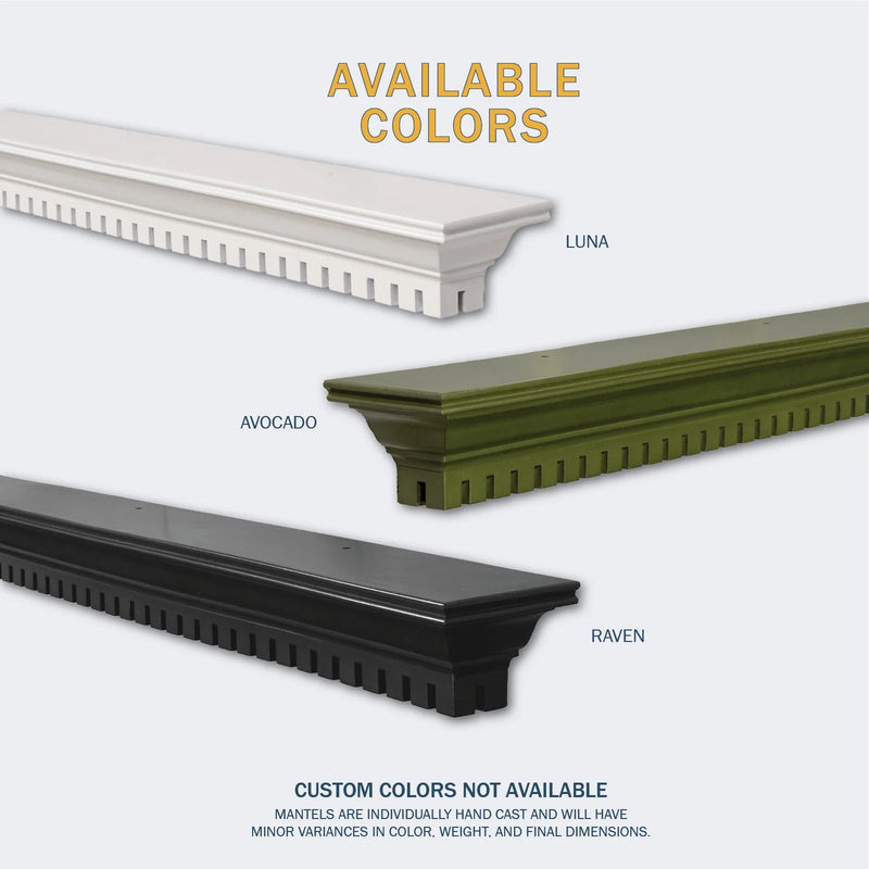 Federal Non-Combustible Mantel Shelf Avocado Finish