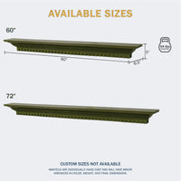 Federal Non-Combustible Mantel Shelf Avocado Finish