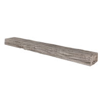 Smokehouse Non-Combustible Concrete Mantel Shelf Weathered Grey Finish