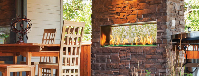 Majestic Lanai 48" See-Through Outdoor Linear Gas Fireplace - Model ODLANAIGST-48
