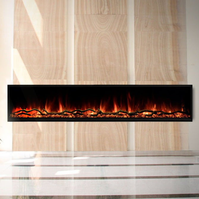 Modern Flames Landscape Pro Slim 96-Inch Built In Wall Mount Electric Fireplace - Model LPS-9614