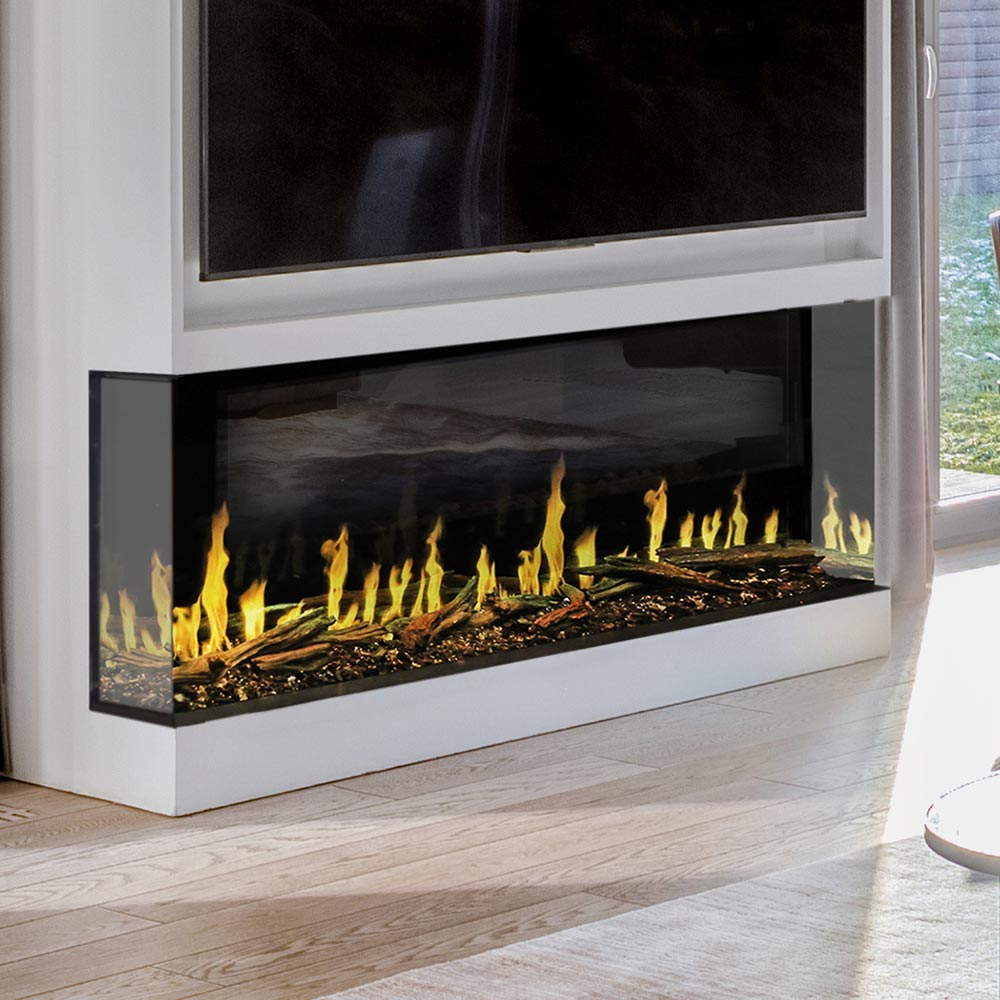 Modern Flames Orion Multi 76-Inch Three-Sided Built-In Electric Fireplace OR76-MULTI