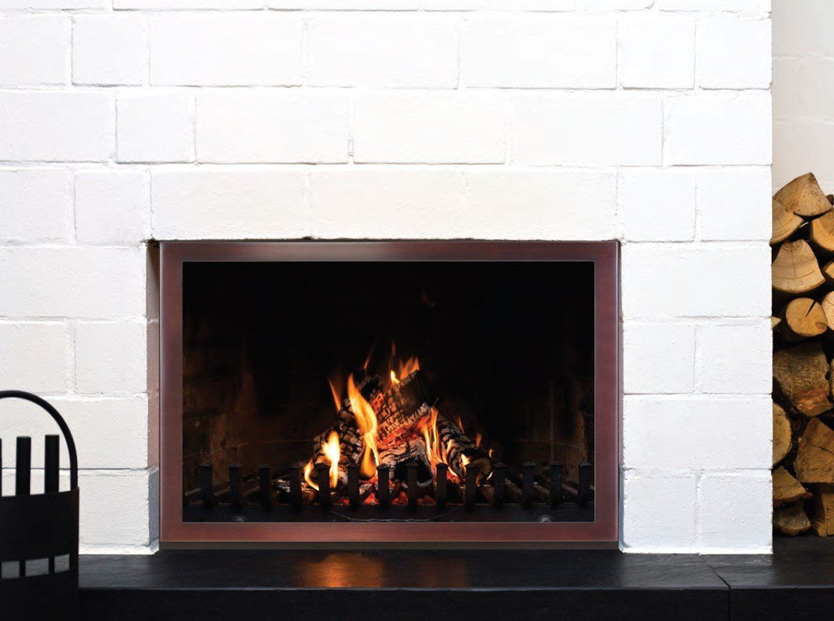 Slim Moderne - Masonry & Prefab Fireplace Glass Doors