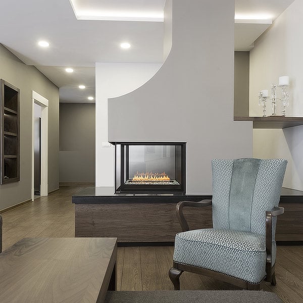 Montigo Divine Pier 38" Peninsula Linear Direct Vent Gas Fireplace
