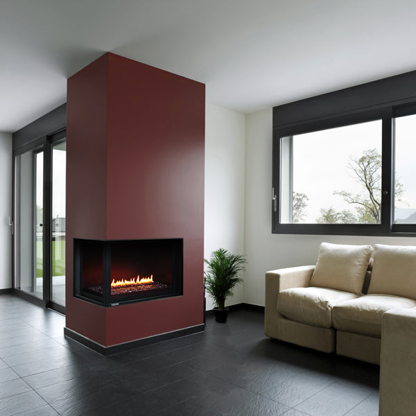 Montigo Divine Corner 38" 2-Sided Linear Direct Vent Gas Fireplace