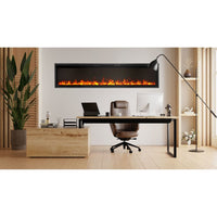 Napoleon Astound 74″ SlimMount Electric Fireplace — NEFL74AS — manufacturer photograph; optional installation finishes may be shown