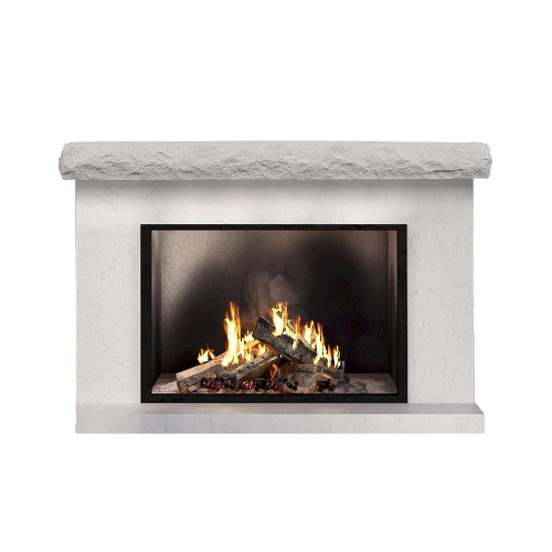 Natural Cut Stone Non-Combustible Mantel Shelf Arctic Blast finish