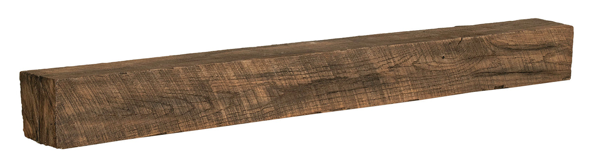 New River Weathered Beam Non-Combustible Mantel Shelf FIELDSTONE Finish