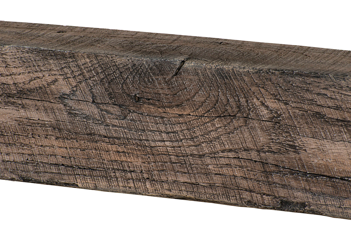 New River Weathered Beam Non-Combustible Mantel Shelf RIVER ROCK Finish