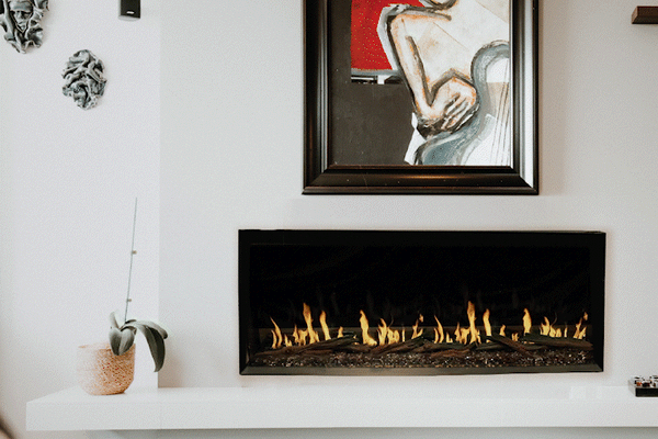 Modern Flames Orion Multi 60-inch three-sided electric fireplace with HELIOVISION flame technology and smartphone control