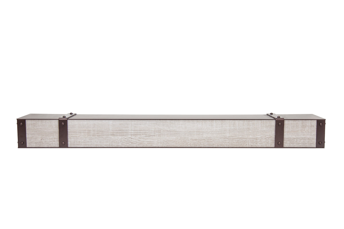 Fully Customizable Floating Shelves Transitional Wood+Metal in 25+ Finishes and Any Size