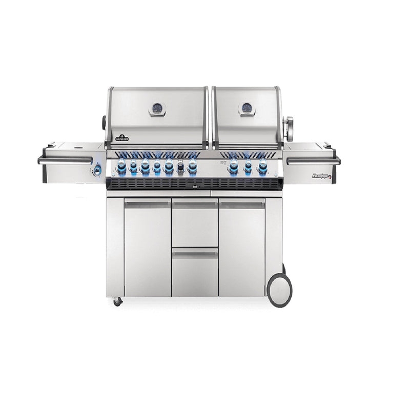 Napoleon Prestige PRO 825 RSBI Stainless Steel Gas Grill with Infrared Rear & Sear Burners, Power Side Burner & Rotisserie