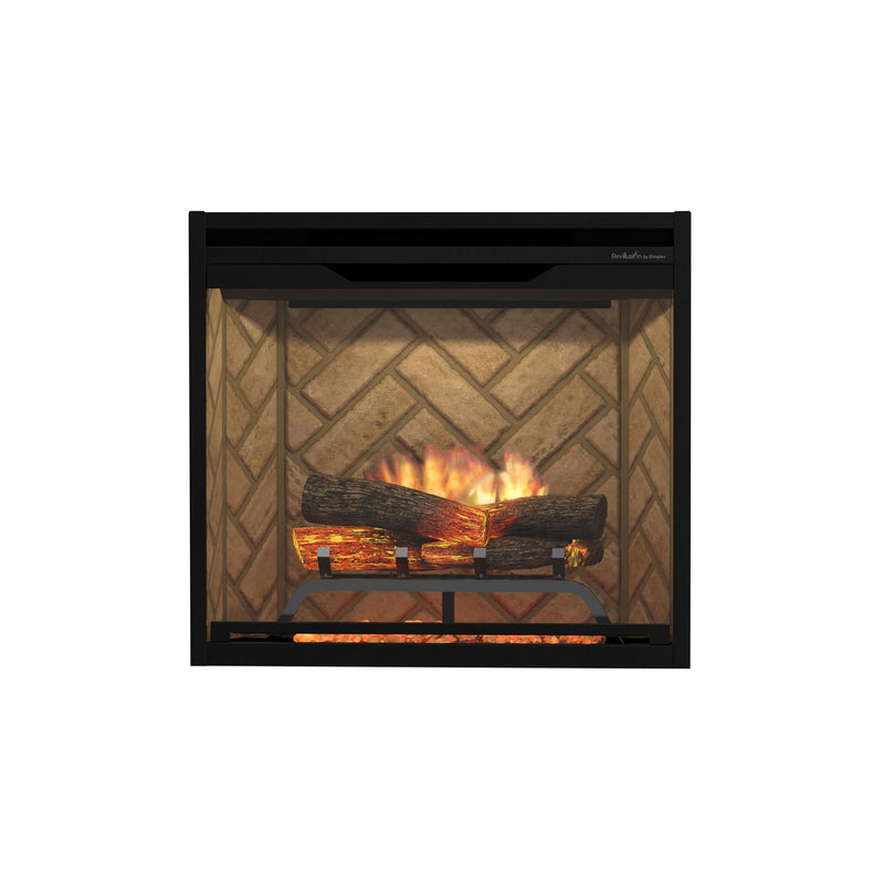 Dimplex Revillusion 24" Built-In Electric Firebox (next-gen REV) - Model REV24 — Herringbone interior finish