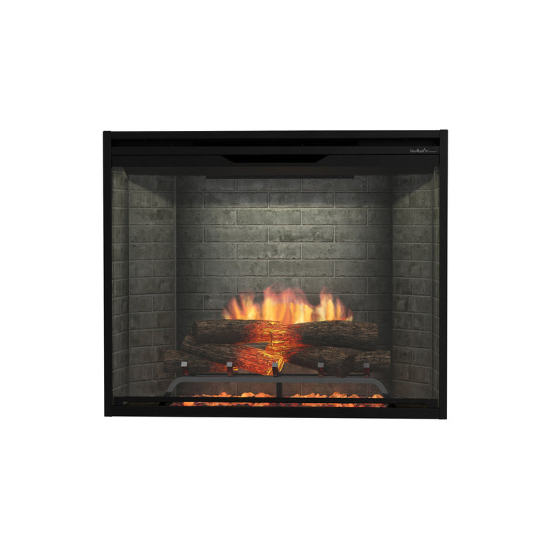 Dimplex Revillusion Portrait 36" Built-In Electric Firebox (next-gen REV) - Model REV36P — Neutral Brick interior finish