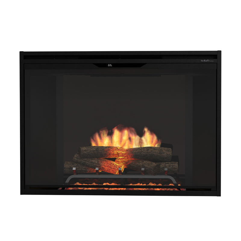 Dimplex Revillusion 42" Built-In Electric Firebox (next-gen REV) - Model REV42 — Black interior finish