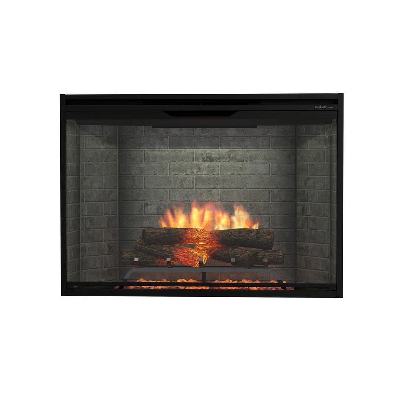 Dimplex Revillusion 42" Built-In Electric Firebox (next-gen REV) - Model REV42 — Neutral Brick interior finish