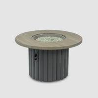 Reverie 42-inch, Smokey Oak top / Charcoal Grey base — burner unlit