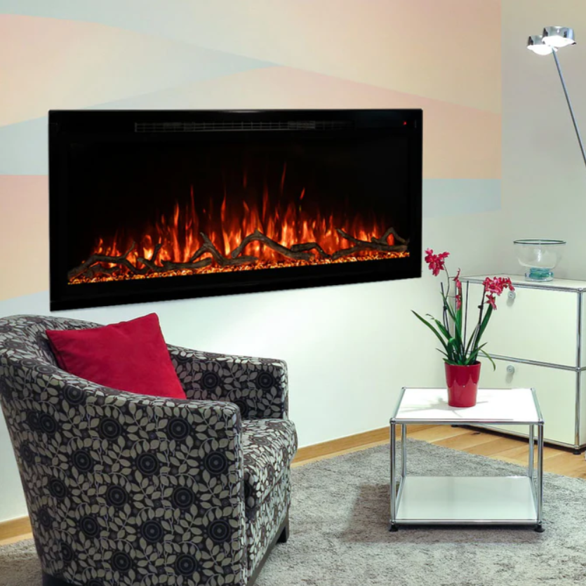 Modern Flames Spectrum Slimline 50-Inch Electric Fireplace - Wall Mount/Built-In - Model SPS-50B