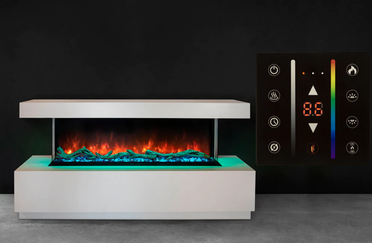 Modern Flames Landscape Pro Multi 96-inch 3-Sided / 2-Sided Built In Electric Fireplace - Model LPM-9616